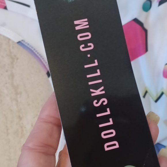 NWT Trickz N' Treatz Dolls Kill Design Print Bra - Picture 5 of 9